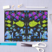 Mousseline Poisson en papier de tissu décoratif (Artisanat)