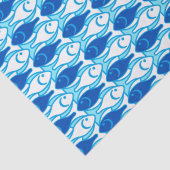 Mousseline Poisson moderne du milieu du siècle, papier de tis (Détail)