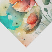 Mousseline POPPIES papier découpage floral (Détail)