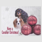 Mousseline Prenez Un Cavalier Noël ! Papier Tissus CKCS (Recto)