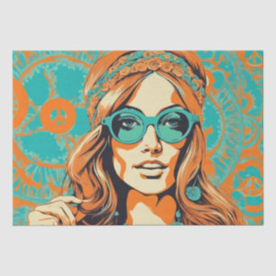 Mousseline Psychédélique : Un papier de découpage rétro Hippi