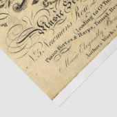 Mousseline Publicité d'instruments de musique papier découpag (Détail)