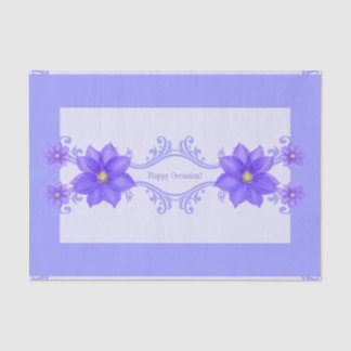 Mousseline Purple Clematis Bonne Occasion Cadeau Papier Tissu