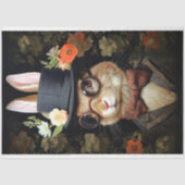 Mousseline Rabbit en costume et Casquette 2 découpage papier (Recto)