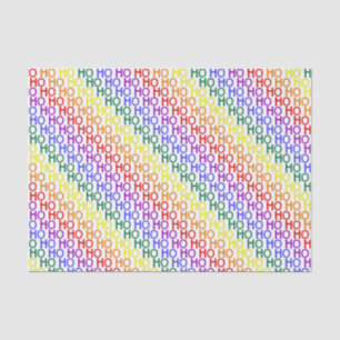 Mousseline Rainbow Ho Ho Ho Motif Tissu Papier