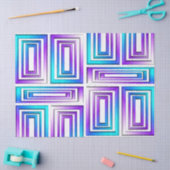 Mousseline rectangles géométriques papier de tissu (Artisanat)