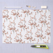 Mousseline Red Ilex Berry Branches Papier de tissus (Artisanat)