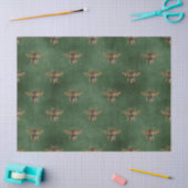 Mousseline Red Rose Bee Series Design 5 papier tissu (Artisanat)