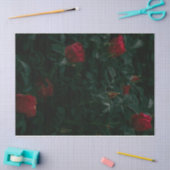 Mousseline Red Roses Tissu Papier Découpage Cadeau (Artisanat)