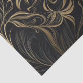 Mousseline Regal Gold sur papier découpage noir (Détail)