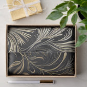 Mousseline Regal Gold sur papier découpage noir (Cadeau)