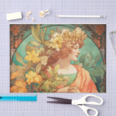 Mousseline REINE DES SAISONS beau papier découpage (Artisanat)