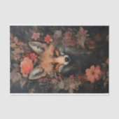 Mousseline Renard en fleurs 1 Papier de découpage (Recto)