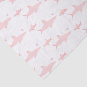 Mousseline Requins mignons rose blanc | Papier de tissus Baby (Détail)