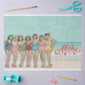 Mousseline Retro Beautés de bain Découpage Tissu papier (Artisanat)