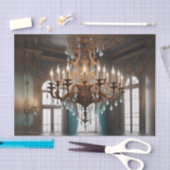 Mousseline Rococo French Chandelier Découpage Papier 1 (Artisanat)