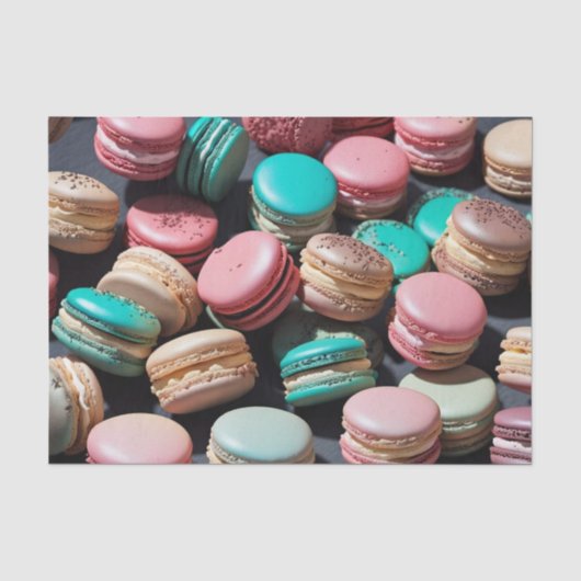 Mousseline Rococo French Macarons Découpage Papier 1 (Recto)
