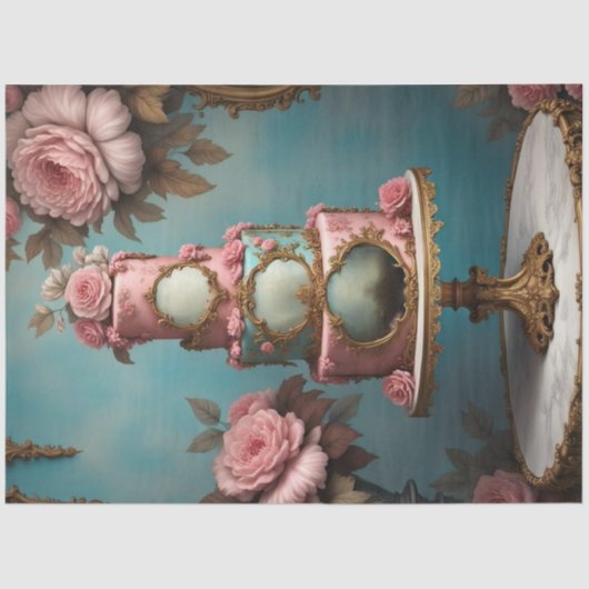 Mousseline Rococo Gâteau Parisien 3 Découpage papier (Recto)