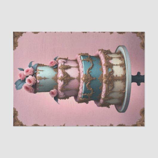 Mousseline Rococo Tirée Parisian Cake 4 Découpage Papier (Recto)