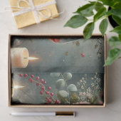 Mousseline Romantique Saint-Valentin Rose Vin Tissu Papier (Cadeau)