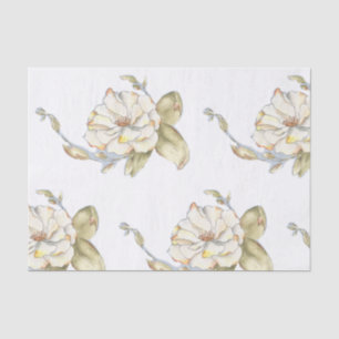 Mousseline Rose arbuste sur papier de tissu