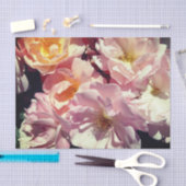 Mousseline Rose d'été, papier de fond (Artisanat)