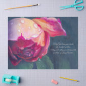 Mousseline Rose et prière Découpage Tissu papier (Artisanat)