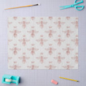 Mousseline Rose Gold Bee Series Design 2 Tissu Papier (Artisanat)