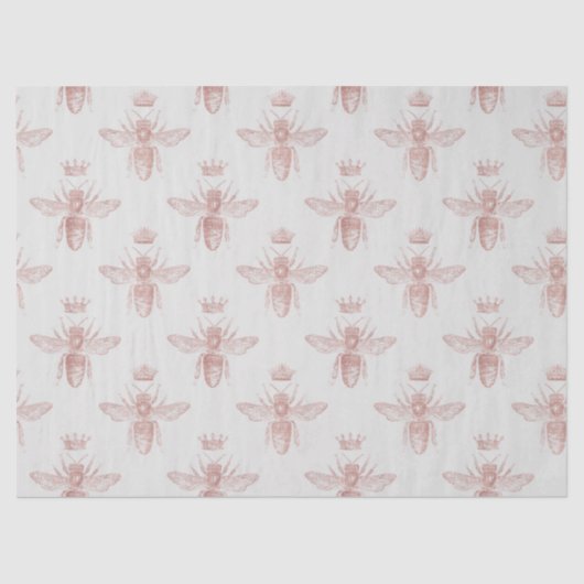 Mousseline Rose Gold Bee Series Design 2 Tissu Papier (Recto)