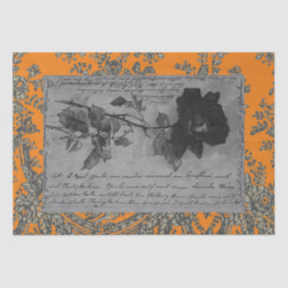 Mousseline ROSE NOIR LACE NOIR HALLOWEEN Tissu Papier