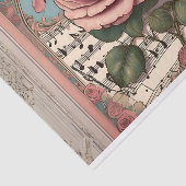 Mousseline Rose vintage papier de découpage (Détail)