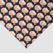 Mousseline SAKURA - Chow - papier TISSU noir (Détail)