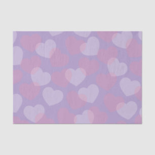 Mousseline Saupoudrer Papier Tissu Lavender Heart