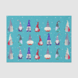 Mousseline Scandi Gnomes Noël #2 Papier Tissu
