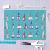 Mousseline Scandi Gnomes Noël #2 Papier Tissu (Artisanat)