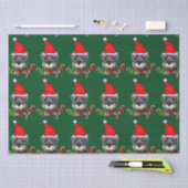 Mousseline Schnauzer miniature en papier de tissus de Santa H (Artisanat)