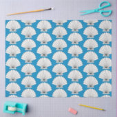 Mousseline Seashell Beach Ocean Blue Decoupage Tissu papier (Artisanat)