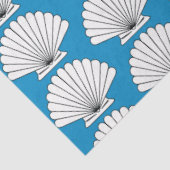Mousseline Seashell Beach Ocean Blue Decoupage Tissu papier (Détail)