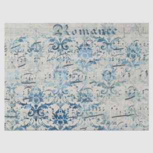 Mousseline Série de papier bleu Éphémère Design 1