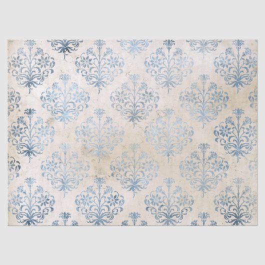 Mousseline Série de papier bleu éphémère Design 2 (Recto)
