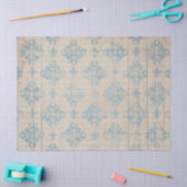 Mousseline Série de papier bleu éphémère design 8 (Artisanat)