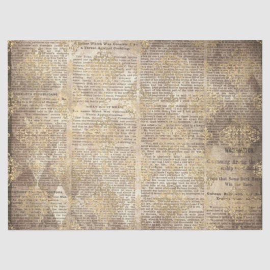 Mousseline Série de papier doré Ephemera Design 20 (Recto)