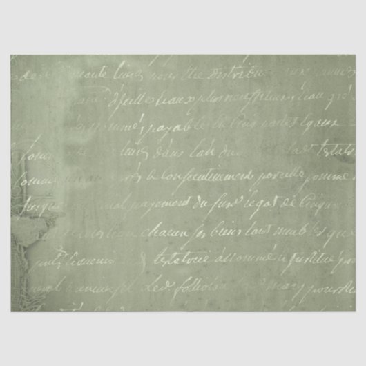 Mousseline Série de papier vert éphémère Design 22 (Recto)