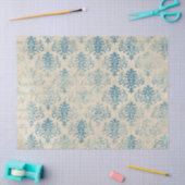 Mousseline Série papier bleu éphémère design 19 (Artisanat)