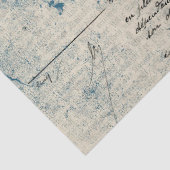 Mousseline Série papier bleu éphémère design 9 (Détail)