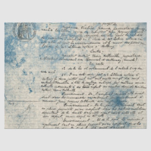 Mousseline Série papier bleu éphémère design 9