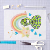 Mousseline Serpent en papier de tissus arc-en-ciel (Artisanat)