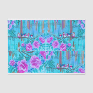 Mousseline Shabby Chic Musical Bird Papier pour do-it-yoursel