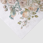 Mousseline Shabby chic oiseau et papier rose (Détail)