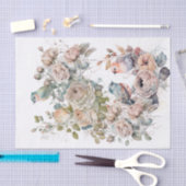 Mousseline Shabby chic oiseau et papier rose (Artisanat)